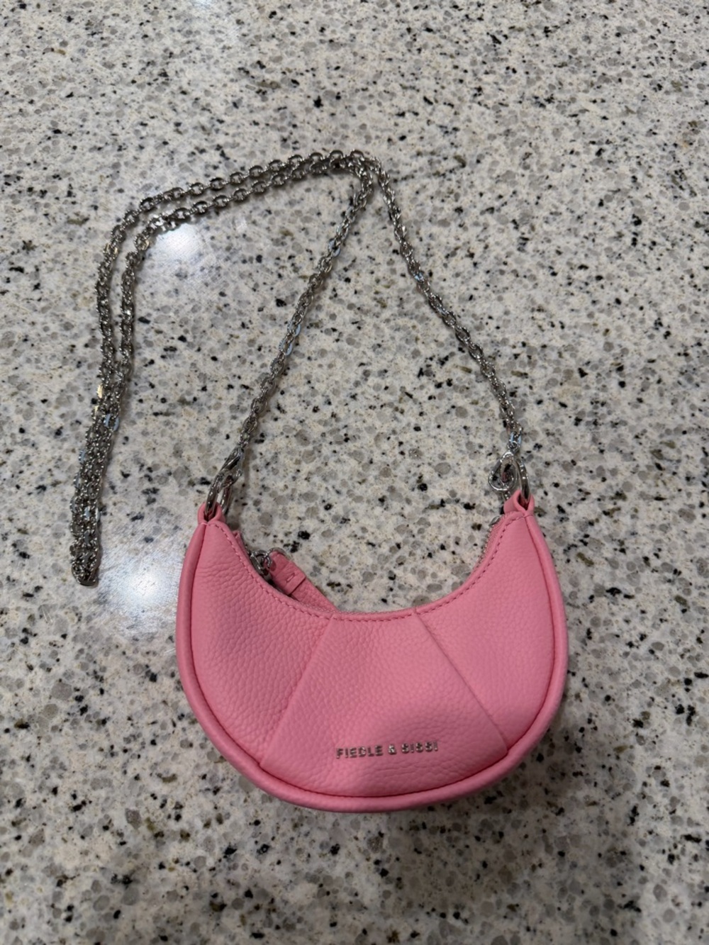 Fiedle & Sissi Pink Crescent Mini Bag with Chain - Picture 6 of 6